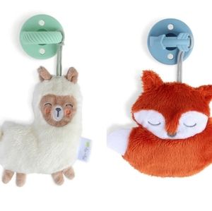 Itzy Ritzy Llama AND Fox Pacifier and Paci Buddy / Sweetie Pal